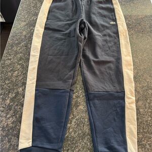 Lacoste Regular Fit Colorblock Men's Joggers Blue White Sweatpants Sz Xl Pants